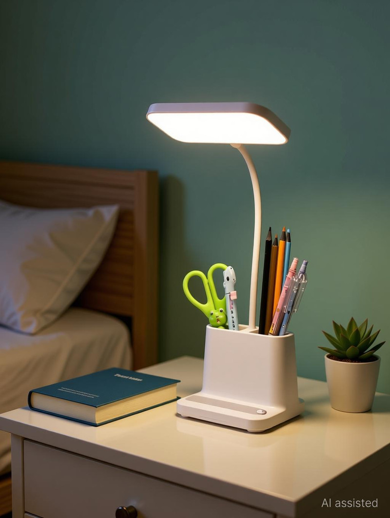 Trust Ware Touch Control 3 Color Modes LED, Adjustable, Eye Protection with Phone Holder Study Lamp 35.5 cm, White