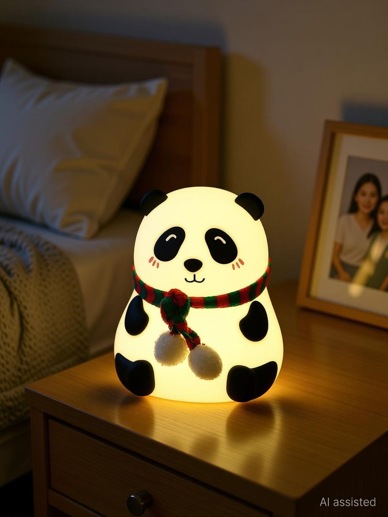 EYESEek Panda Silicone Night Light, Touch Sensor, 16 cm, Yellow - Image 7