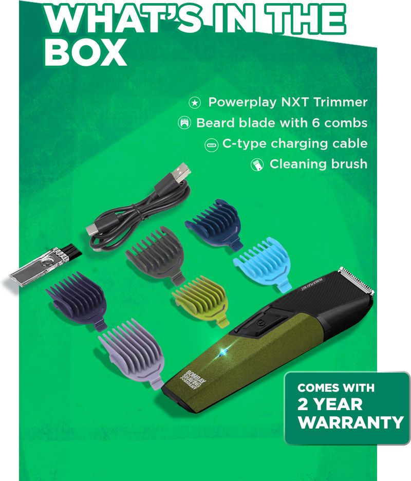 BOMBAY SHAVING COMPANY POWER PLAY NXT BEARD TRIMMER Trimmer 90 min Runtime 6 Length Settings (Multicolor) - Image 3