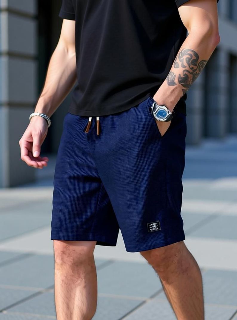 sti Men Dark Blue Regular Shorts - Image 4