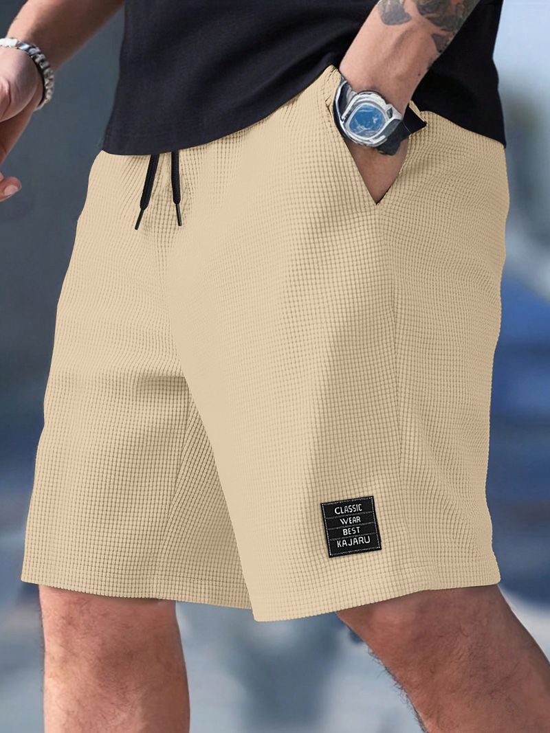KAJARU Self Design Men Beige Regular Shorts - Image 5