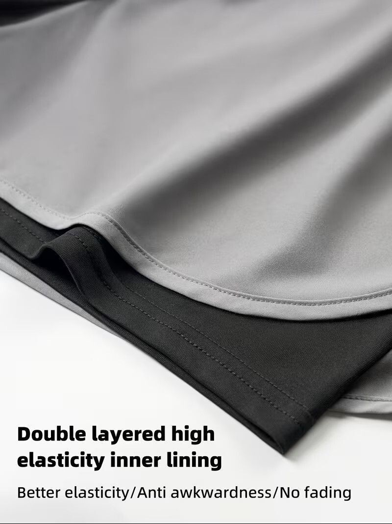 THIRD QUADRANT Printed Men Dark Grey Running Shorts - Image 4