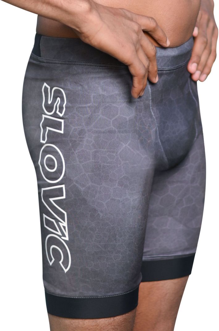 SLOVIC Men Grey Swim Shorts - Image 2