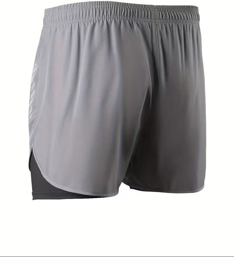 THIRD QUADRANT Printed Men Dark Grey Running Shorts - Image 3
