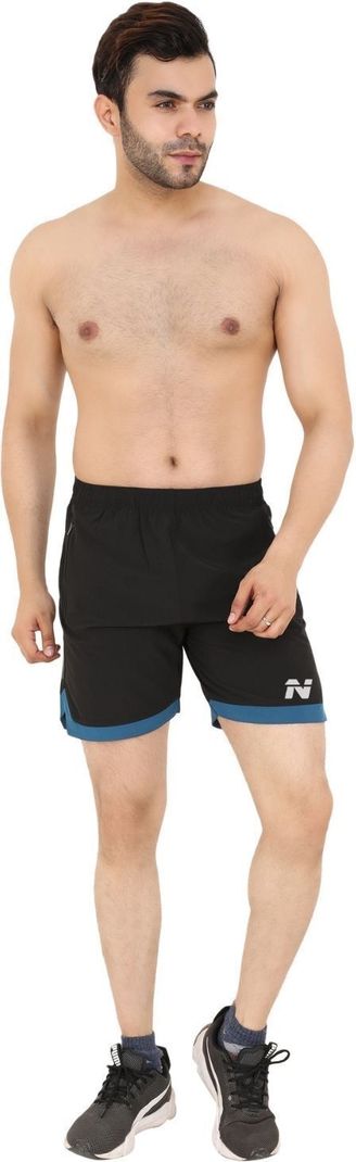 HouseOfCommon 2 Pack Men Gym Shorts Blue, Black - Image 3