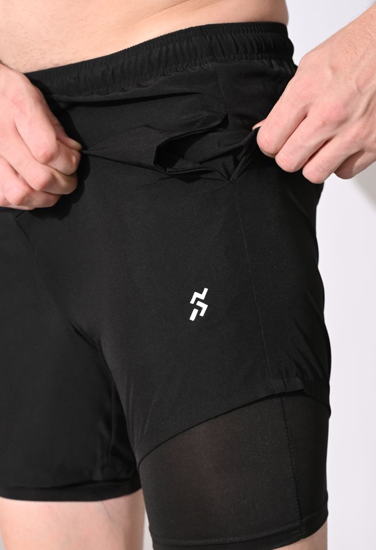 House Of Fitness Men Black Cycling Shorts - Image 4