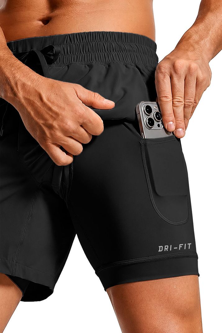 PRAVAHA Men Black Gym Shorts - Image 3