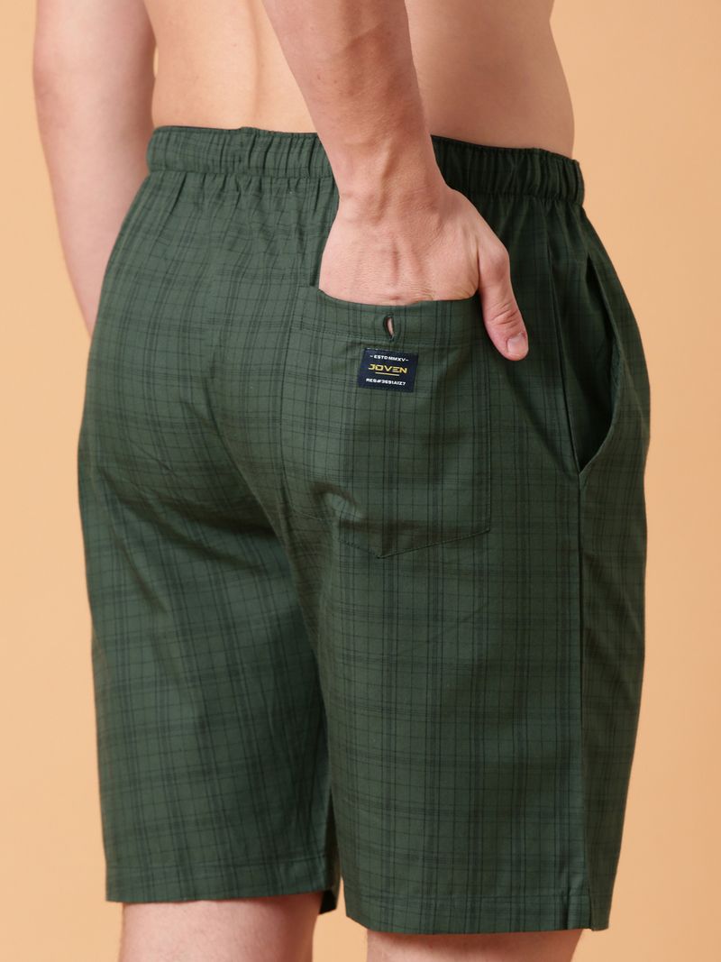 JOVEN Men Dark Green Bermuda Shorts - Image 4