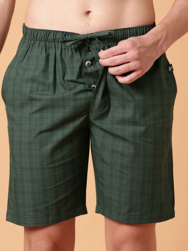 JOVEN Men Dark Green Bermuda Shorts - Image 6