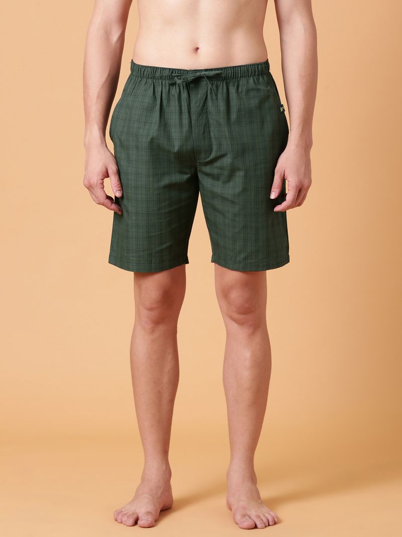 JOVEN Men Dark Green Bermuda Shorts - Image 2