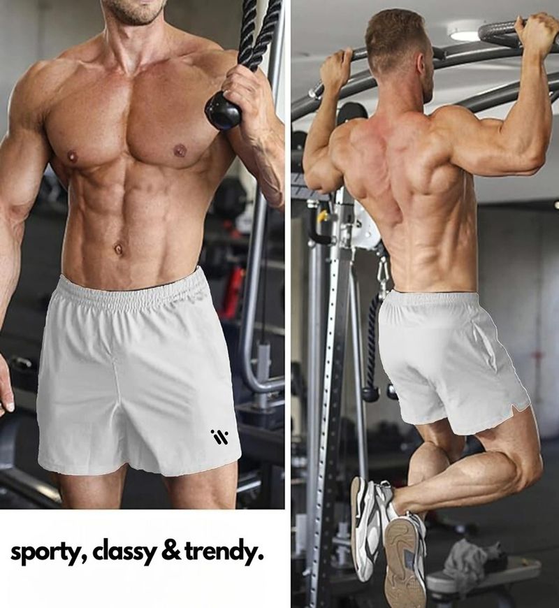 KVDEV Solid Men Grey Sports Shorts - Image 6