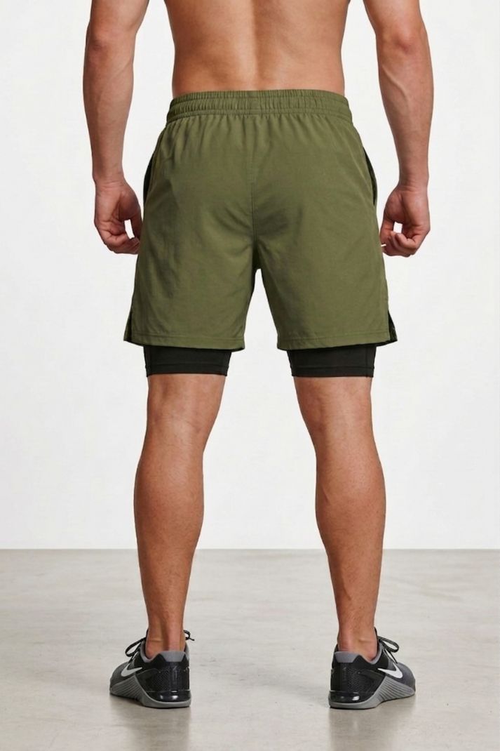 BOLDSHARK Men Green Compression Shorts - Image 4