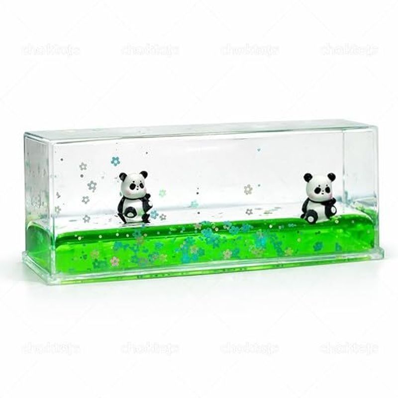 MSVTRADESS Cute Panda Liquid Wave Paperweight - Image 2