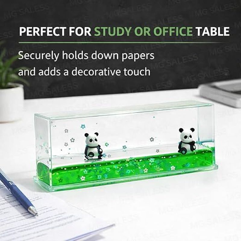 MSVTRADESS Cute Panda Liquid Wave Paperweight - Image 5