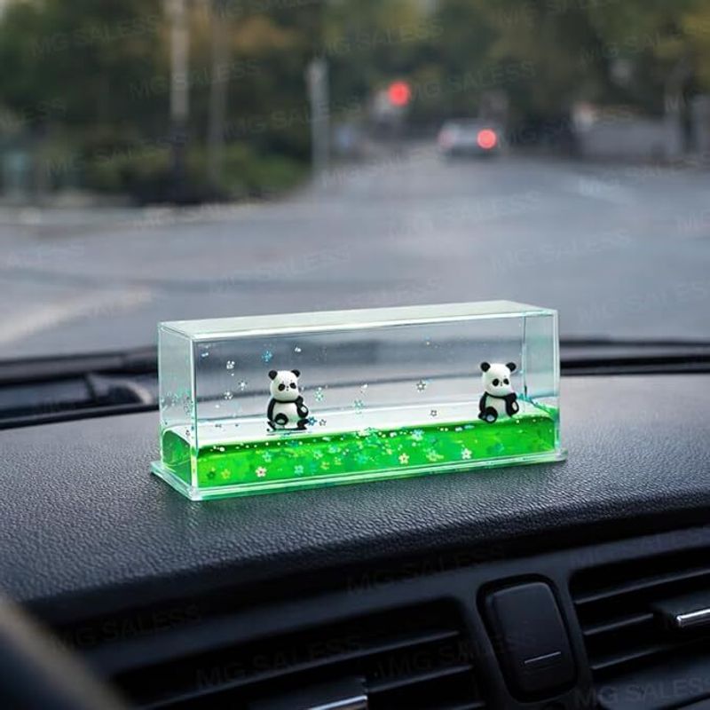 MSVTRADESS Cute Panda Liquid Wave Paperweight - Image 4