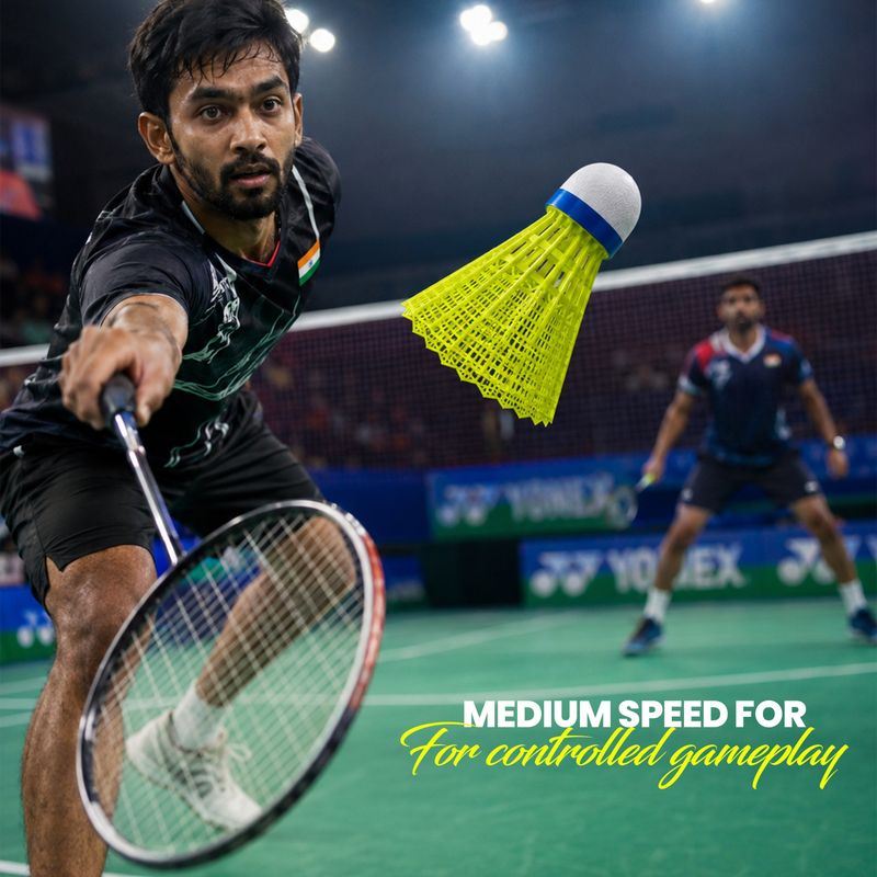 Jaspo Ultra Ace Nylon Badminton Shuttlecock Green - Image 6