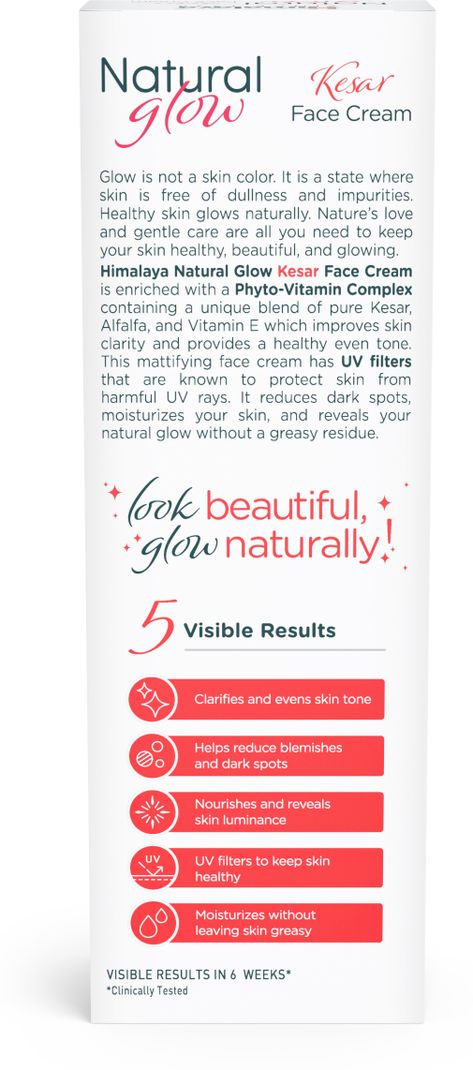 Himalaya Natural Glow Kesar Face Cream 50g - Image 3