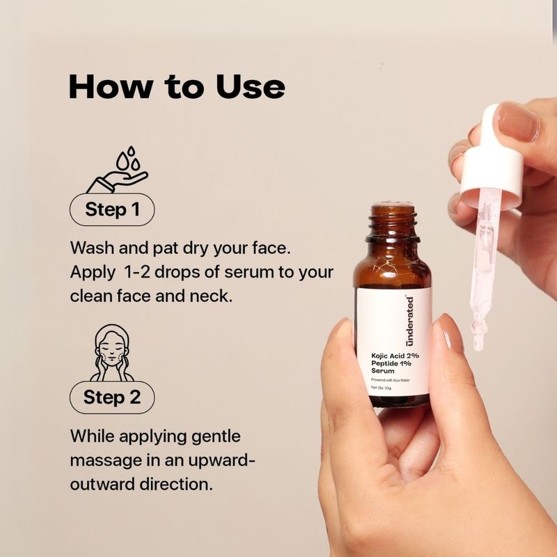 UNDERATED Kojic Acid 2% + Peptide 1% Serum 30g - Image 4