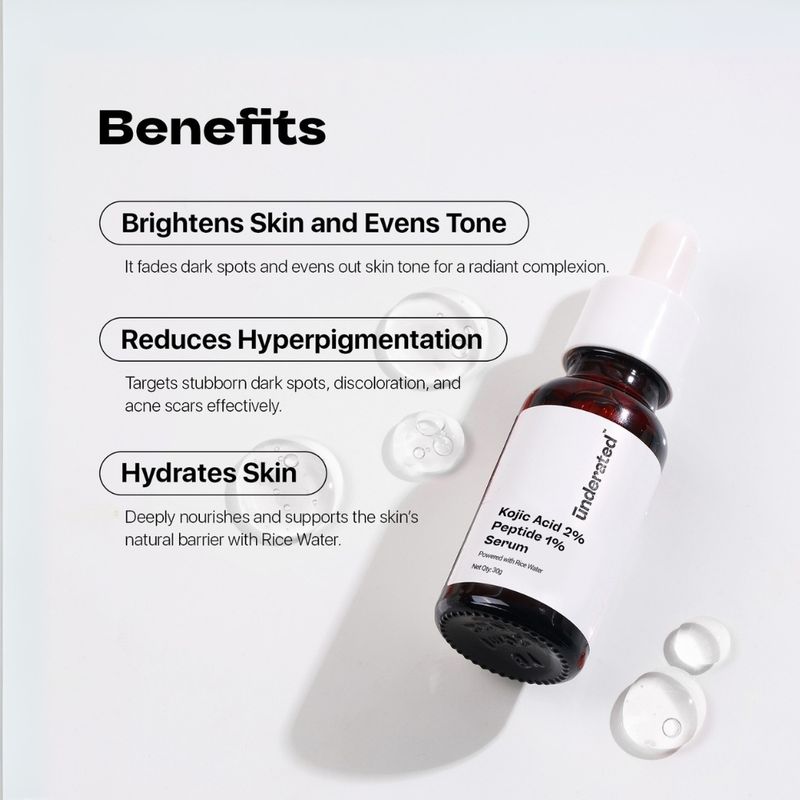UNDERATED Kojic Acid 2% + Peptide 1% Serum 30g - Image 6