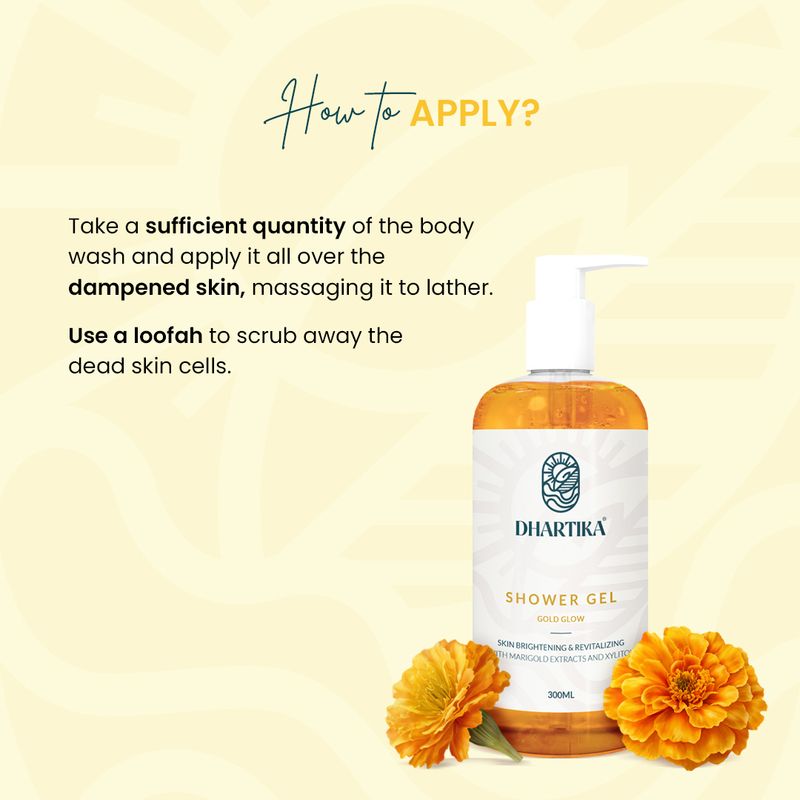 Dhartika Gold Glow Shower Gel with AHA BHA & Niacinamide - Image 4