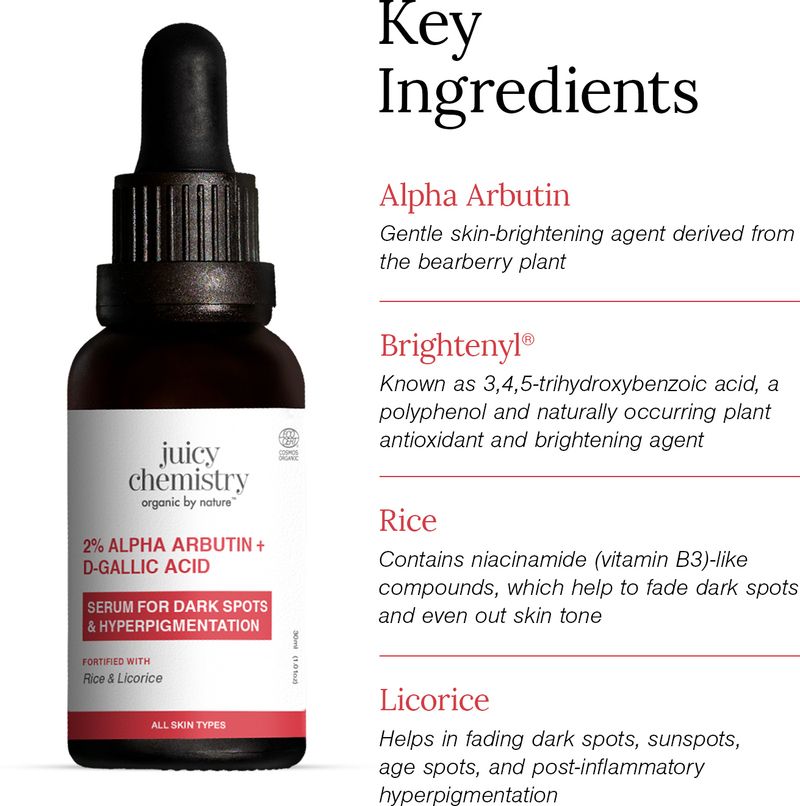 Juicy Chemistry 2% Alpha Arbutin Serum - Image 3