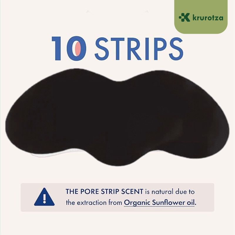 krurotza Charcoal Blackhead Remover Nose Strips (10g) - Image 4
