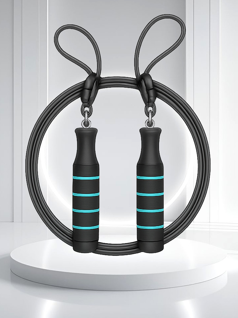 Best-Quality-Hub Jump Rope,Tangle-Free Rapid Speed Jumping Rope Cable for Women, Men,and Kids Freestyle Skipping Rope Black, Length: 350 cm