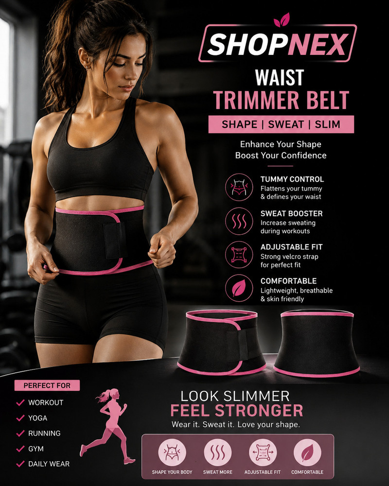 SHOPNEX Waist Trimmer Slim Belt Slimming Belt deal from flipkart