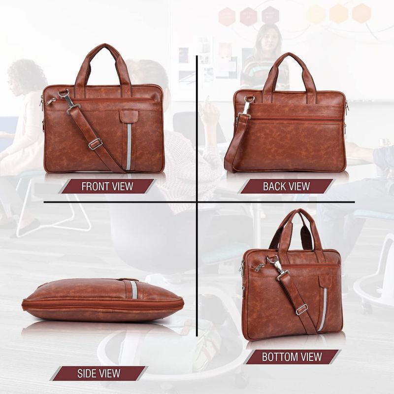 ZipCraze Tan Men Messenger Bag Laptop - Image 6