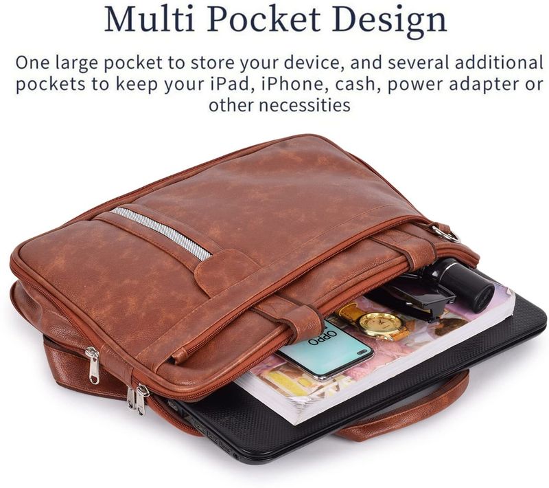 ZipCraze Tan Men Messenger Bag Laptop - Image 5