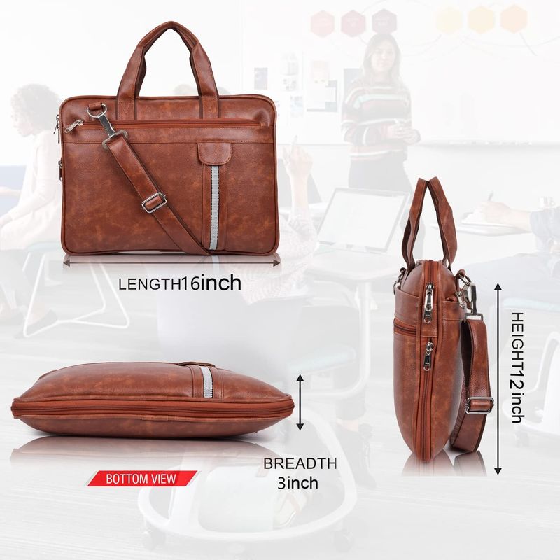 ZipCraze Tan Men Messenger Bag Laptop - Image 4