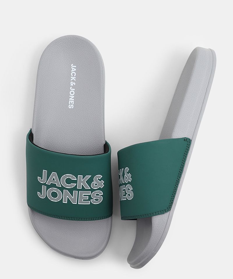 JACK & JONES Men Slides (Green , 10) - Image 4