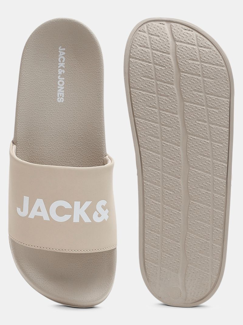 JACK & JONES Men Slides (Beige, 7) - Image 6