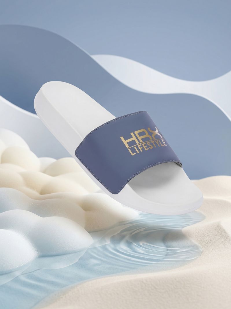 HRX by Hrithik Roshan Men Slides (Blue , 9) - Image 2