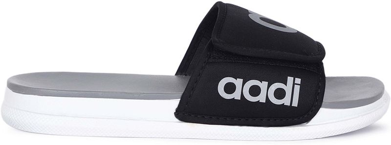 aadi Men's Grey Synthetic Leather Slides - Image 6