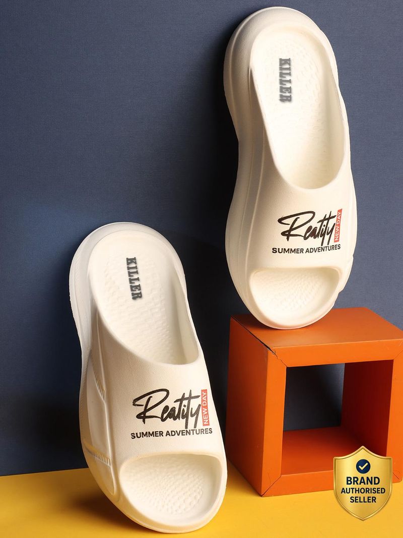 KILLER Men Slides (White , 7)
