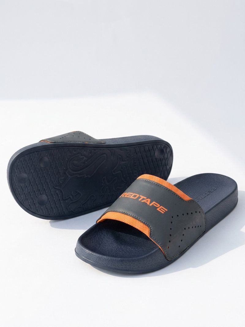 Red Tape Men Slides (Grey, Size 8) - Image 6