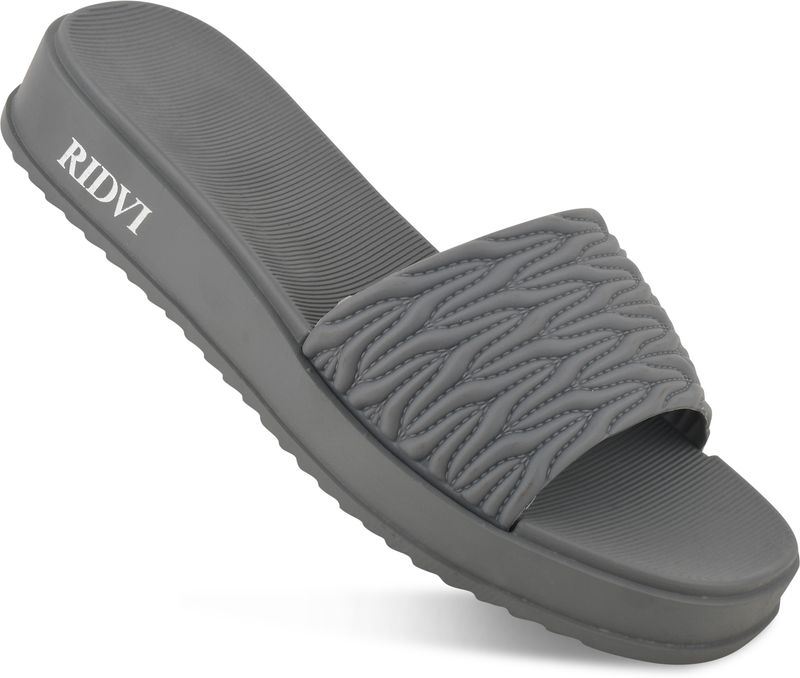 TRZ Women Slides (Grey, Size 5) - Image 5