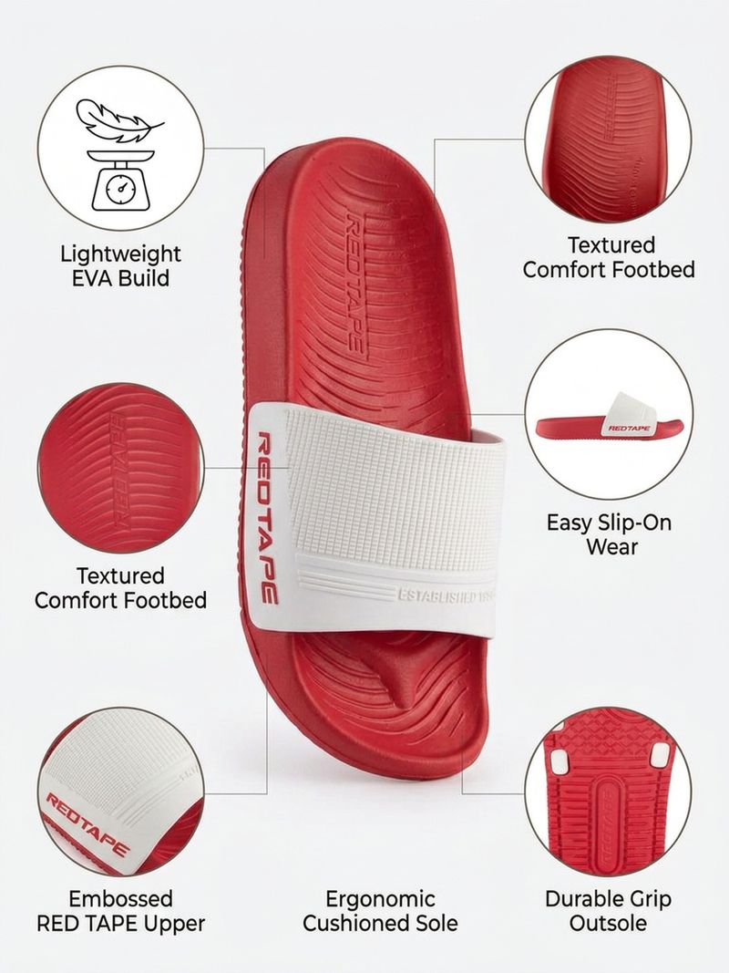 RED TAPE Men Slides - Image 6