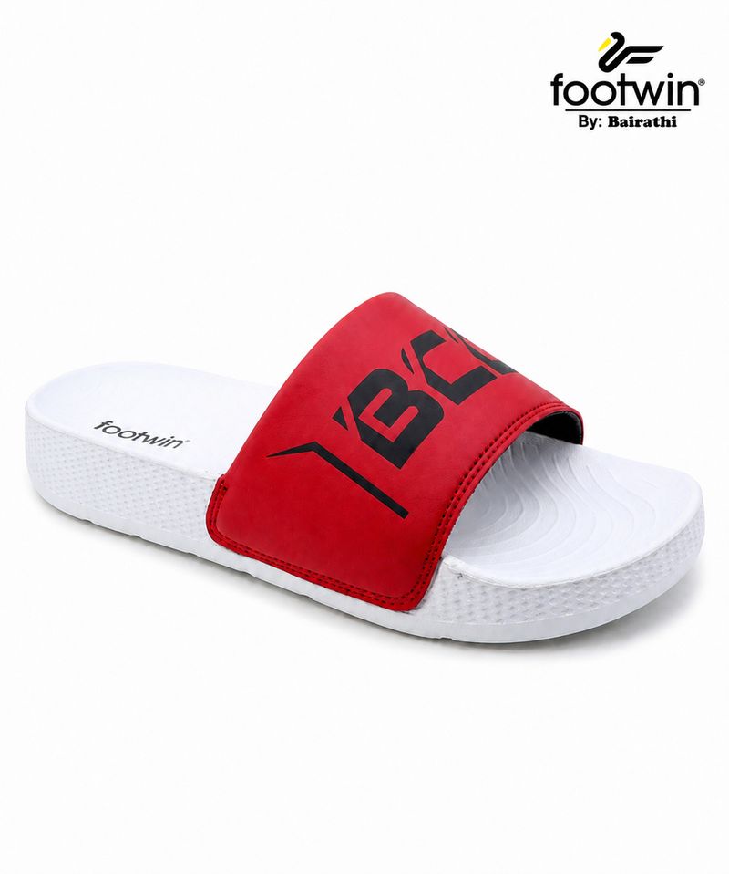 Footwin Men Slides (Red, Size 9) - Image 4