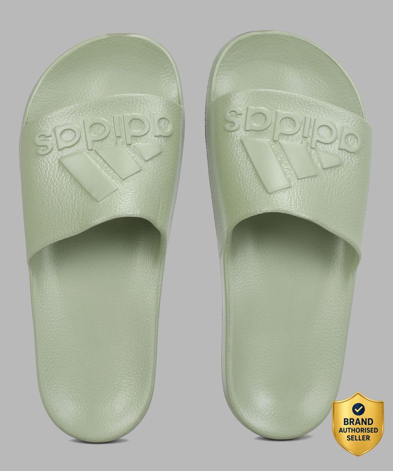 adidas Unisex Slides Green Size 8 - Image 3
