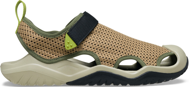 CROCS Men Flip Flops (Green , 6)