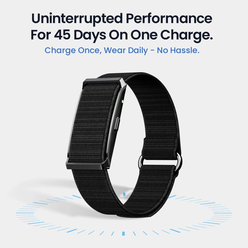 Pebble Qore Fitness Band Black, Free Size - Image 4