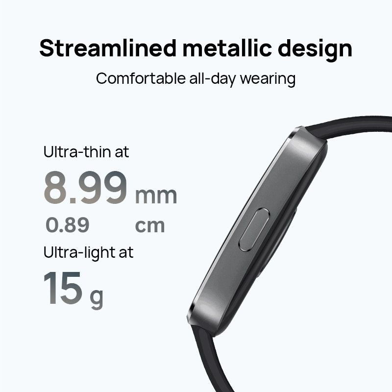Huawei Band 10,AI Fitness Monitoring,Sleep Analysis,Emotional Wellbeing Assistant (Black Strap, Size : Free size) - Image 4