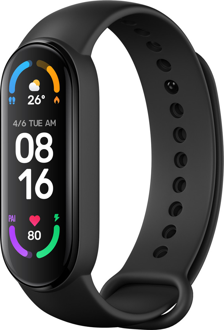 Mi Smart Band 6 - India's No.1 Fitness Band Dark Black Strap, Size : Regular