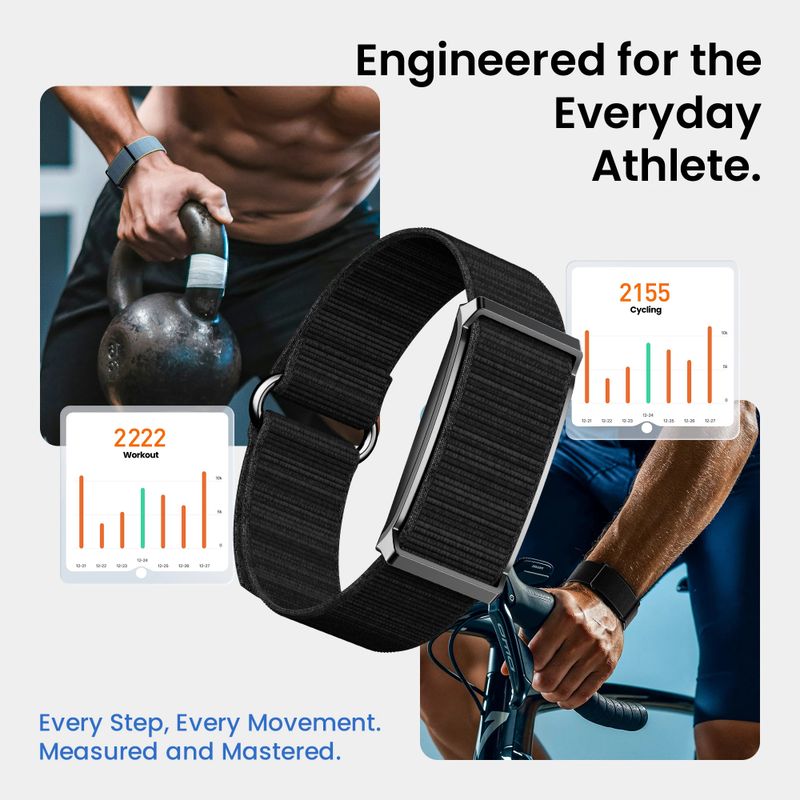 Pebble Qore Fitness Band Black, Free Size - Image 6