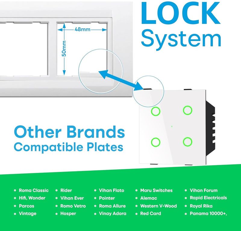 Smartlife 4 Gang Touch Smart Switch - Image 4