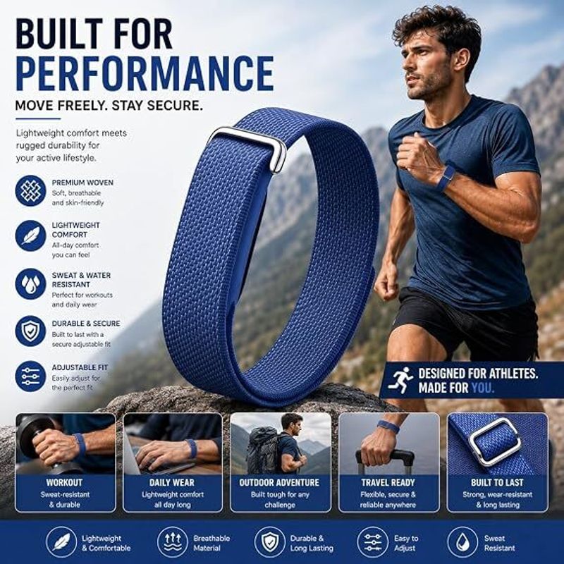 RUPELIK Stretch Nylon Sport Strap for Google Fitbit - Image 3