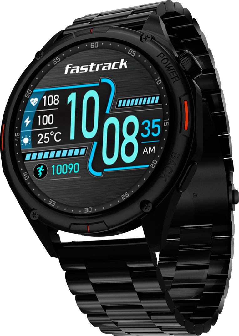 Fastrack Marvellous FX1 Smartwatch, Black Strap - Image 2