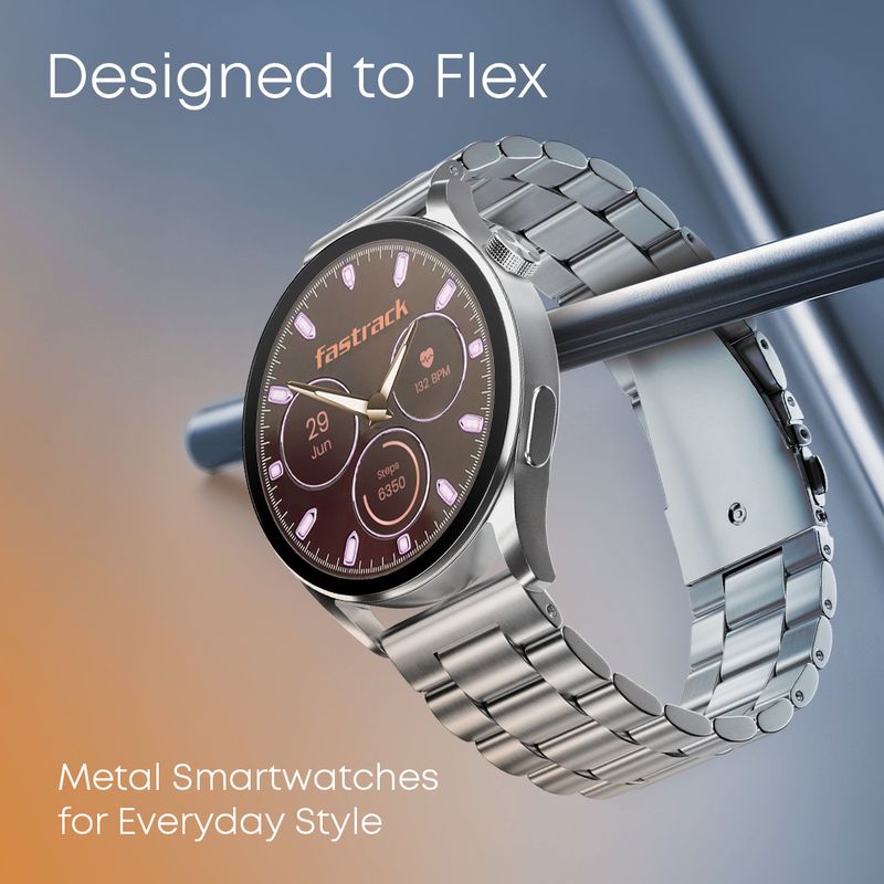 Fastrack Dezire FX1 Smartwatch Silver - Image 3